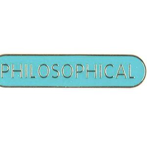 For sale Brand new enamel pin badge ·"Philosophical"